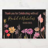 Champagne mini bottles favors personalized スパークリングワインラベル (シングルラベル)