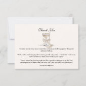 Champagne Pearl Bow Graduation サンキューカード (正面)