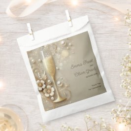 Champagne & Pearl Elegant Wedding Shower フェイバーバッグ