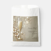 Champagne & Pearl Elegant Wedding Shower フェイバーバッグ (正面)