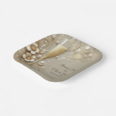 Champagne & Pearl Elegant Wedding Shower ペーパープレート (傾斜あり)