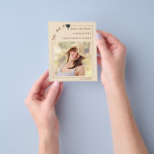 Champagne photo Graduation Save the Date チラシ (手)