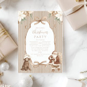 Champagne Poinsettia Christmas 招待状