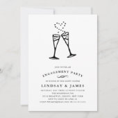 Champagne Pop | Engagement Party Invitation 招待状 (正面)
