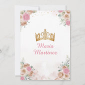 Champagne Princess Dress Dusty Rose Quinceañera 招待状 (裏面)