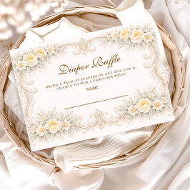 Champagne Rose Baroque Diapper Raffle エンクロージャーカード