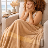 Champagne Sand Horizon Fleece Blanket フリースブランケット