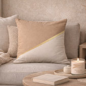 Champagne Sand Split Throw Pillow クッション