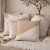 Champagne Sand Split Throw Pillow クッション
