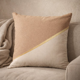 Champagne Sand Split Throw Pillow クッション