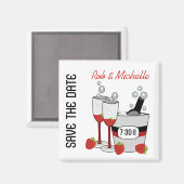 CHAMPAGNE SAVE THE DATEカスタム MAGNET Favor マグネット (正面/裏面)