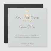 Champagne Seafoam Wedding Save the Date Magnetic (正面/裏面)