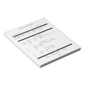 Champagne & Sparkling Wine Deductive Tasting Sheet ノートパッド (アングル)