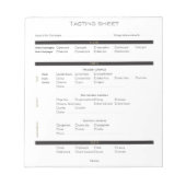 Champagne & Sparkling Wine Deductive Tasting Sheet ノートパッド (正面)