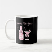 Champagne Swea Martini Coquette Happy New Year Par コーヒーマグカップ (左)