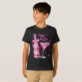 Champagne Swea Martini Coquette Happy New Year Par Tシャツ (正面フル)
