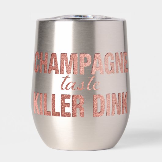 Champagne Taste Killer Dink - Rose Gold Pickleball (正面)