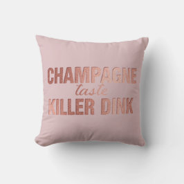 Champagne Taste Killer Dink - Rose Gold Pickleball クッション