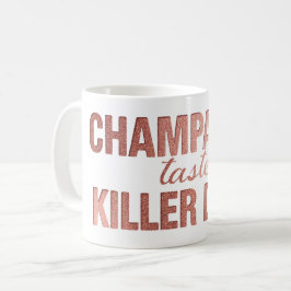 Champagne Taste Killer Dink - Rose Gold Pickleball コーヒーマグカップ