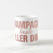 Champagne Taste Killer Dink - Rose Gold Pickleball コーヒーマグカップ (中央)