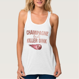 Champagne Taste Killer Dink - Rose Gold Pickleball タンクトップ