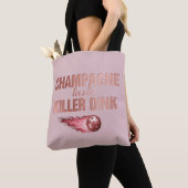 Champagne Taste Killer Dink - Rose Gold Pickleball トートバッグ (クローズアップ)