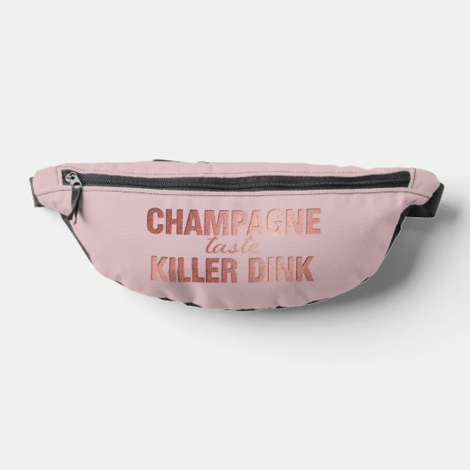 Champagne Taste Killer Dink - Rose Gold Pickleball ファニーパック (レイダウン)