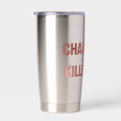 Champagne Taste Killer Dink - Rose Gold Pickleball 保温保冷タンブラー (右面)