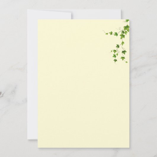 Champagne themed wedding invitation 招待状 (裏面)