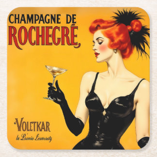 Champagne Toast スクエアペーパーコースター