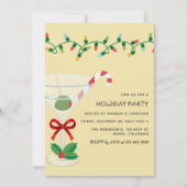 Champagne Toast Christmas Holiday Cocktail Party 招待状 (正面)