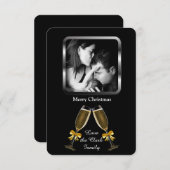 Champagne Toast Elegant Custom Photo 招待状 (正面/裏面)