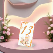 Champagne Toast Floral Bridal Shower Table Number 台座サイン