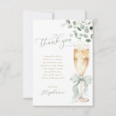 Champagne Toast Greenery Thank You Card サンキューカード (正面)