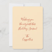 Champagne Toast Holiday Flat Card シーズンカード (裏面)