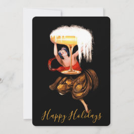 Champagne Toast Holiday Flat Card シーズンカード