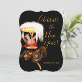 Champagne Toast New Year Invitation 招待状 (スタンド正面)