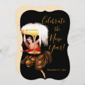 Champagne Toast New Year Invitation 招待状 (正面/裏面)