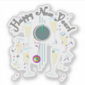 Champagne Toast New Years Eve シール (正面)