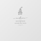 Champagne Tower | ミニマリスト結婚式ウェルカム ウィンドウサイン (シート)
