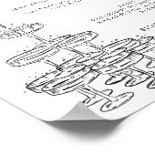 Champagne Tower Bar Menu Sign 8x10 ポスター (角)