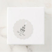 Champagne Tower Doodle Custom Name Wedding フェイバータグ (インサイチュ)