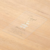 Champagne Tower  Engagement Party  アクリル招待状 (レイダウン)