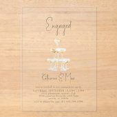 Champagne Tower  Engagement Party  アクリル招待状 (正面)