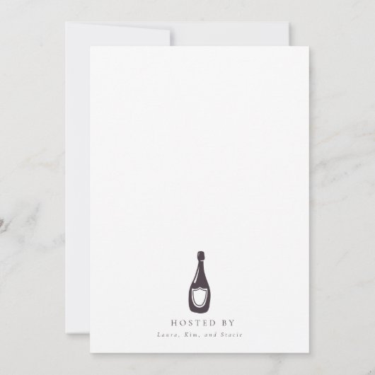 Champagne Tower Engagement Party  招待状 (裏面)