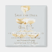 Champagne Tower Icy Blue Wedding Save the Date II マグネット (正面)