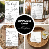 Champagne Tower Wedding Coasters スクエアペーパーコースター