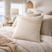 Champagne Wave Neutrals Throw Pillow クッション