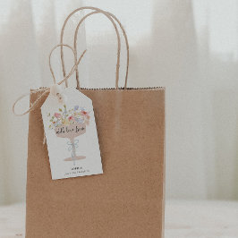 Champagne Wildflower Bridal Shower Favor Tags ギフトタグ