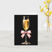 Champagne With Nk Bow For Women Luxurious New Year カード (黄色い花)